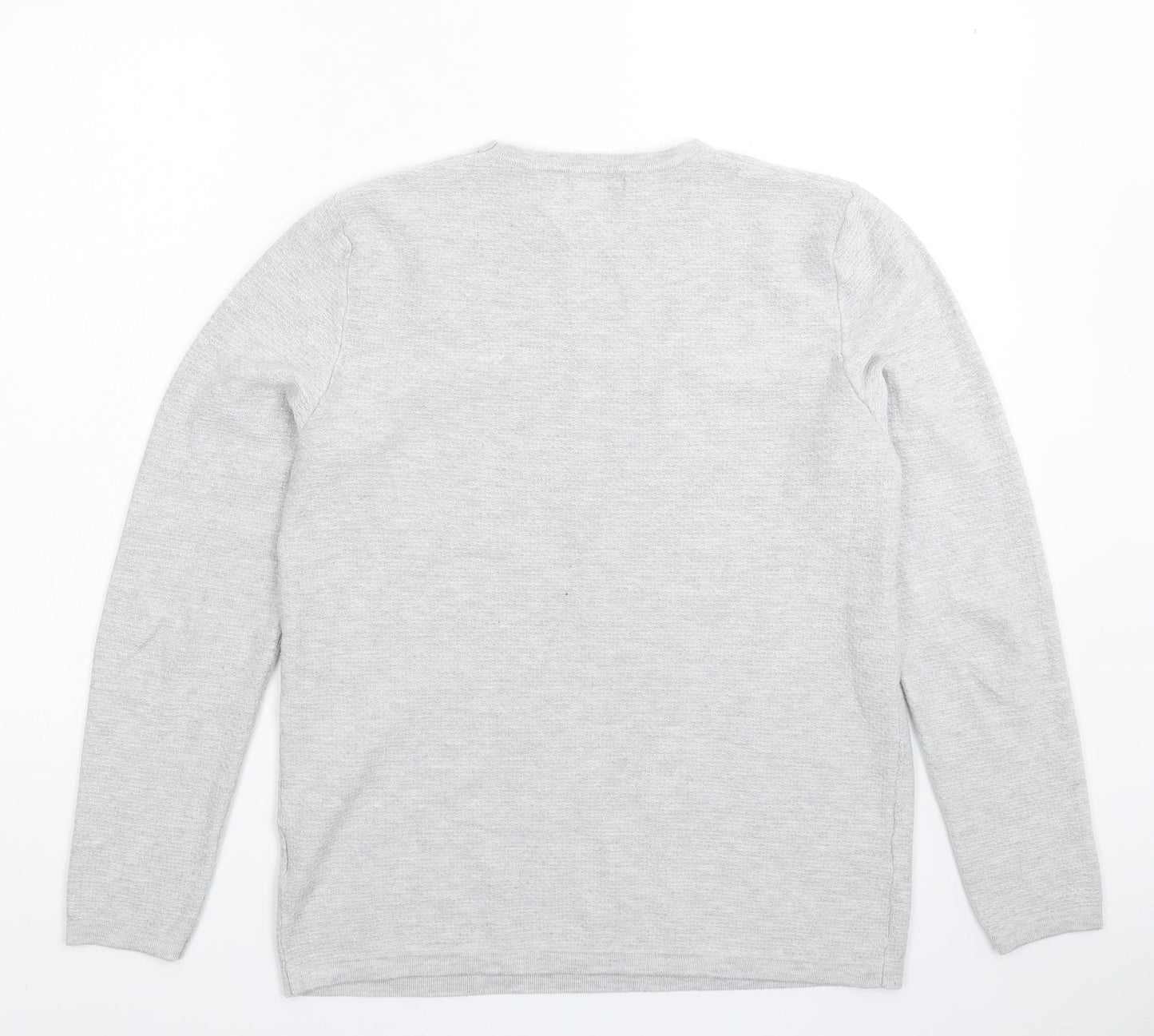 Nimes Mens Grey  Knit Pullover Jumper Size M
