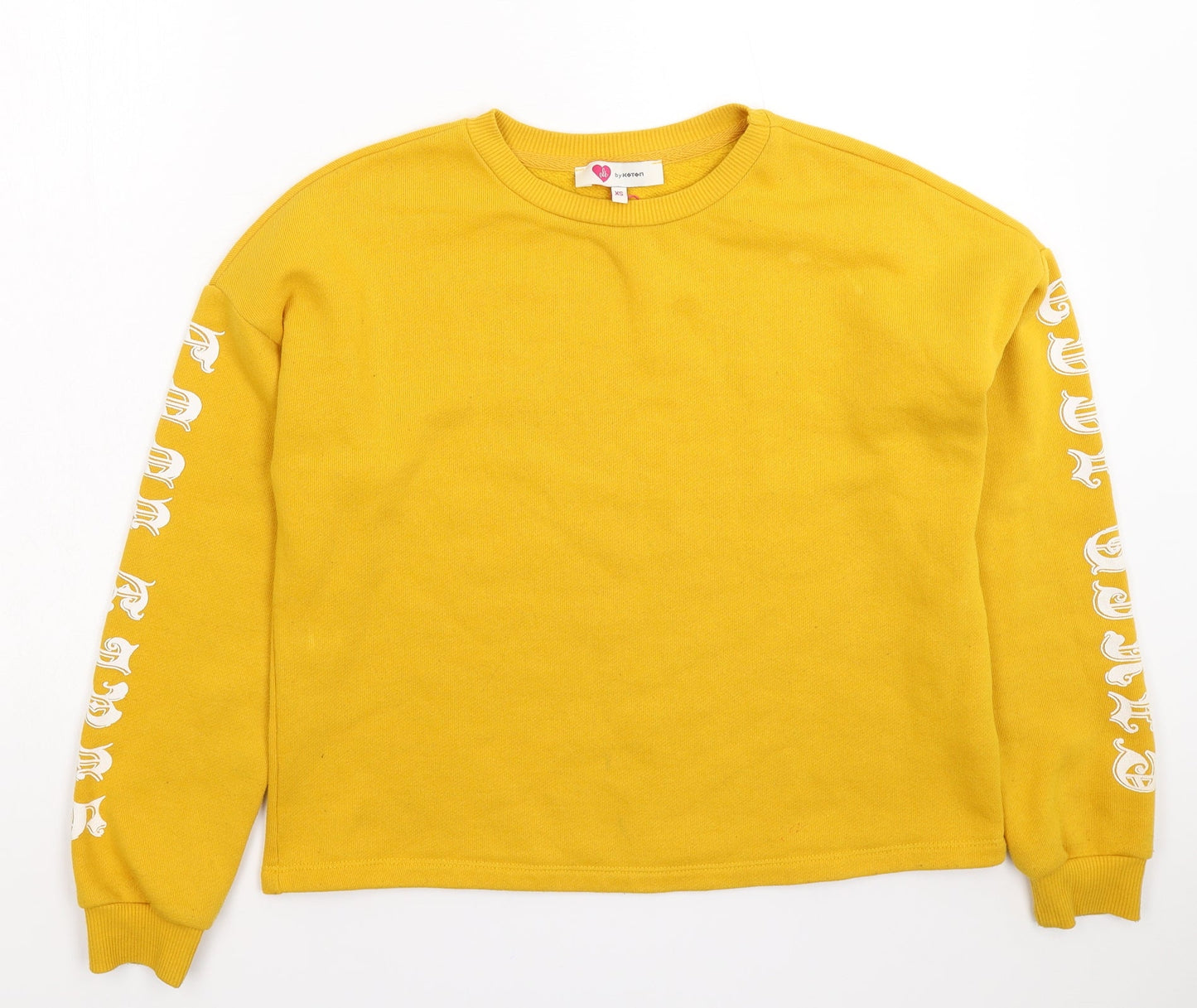 KOTON Womens Yellow   Pullover Sweatshirt Size XS