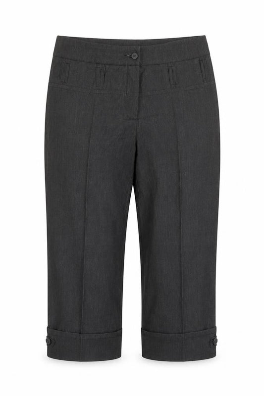 Gonto Womens Grey   Capri Trousers Size L L20 in