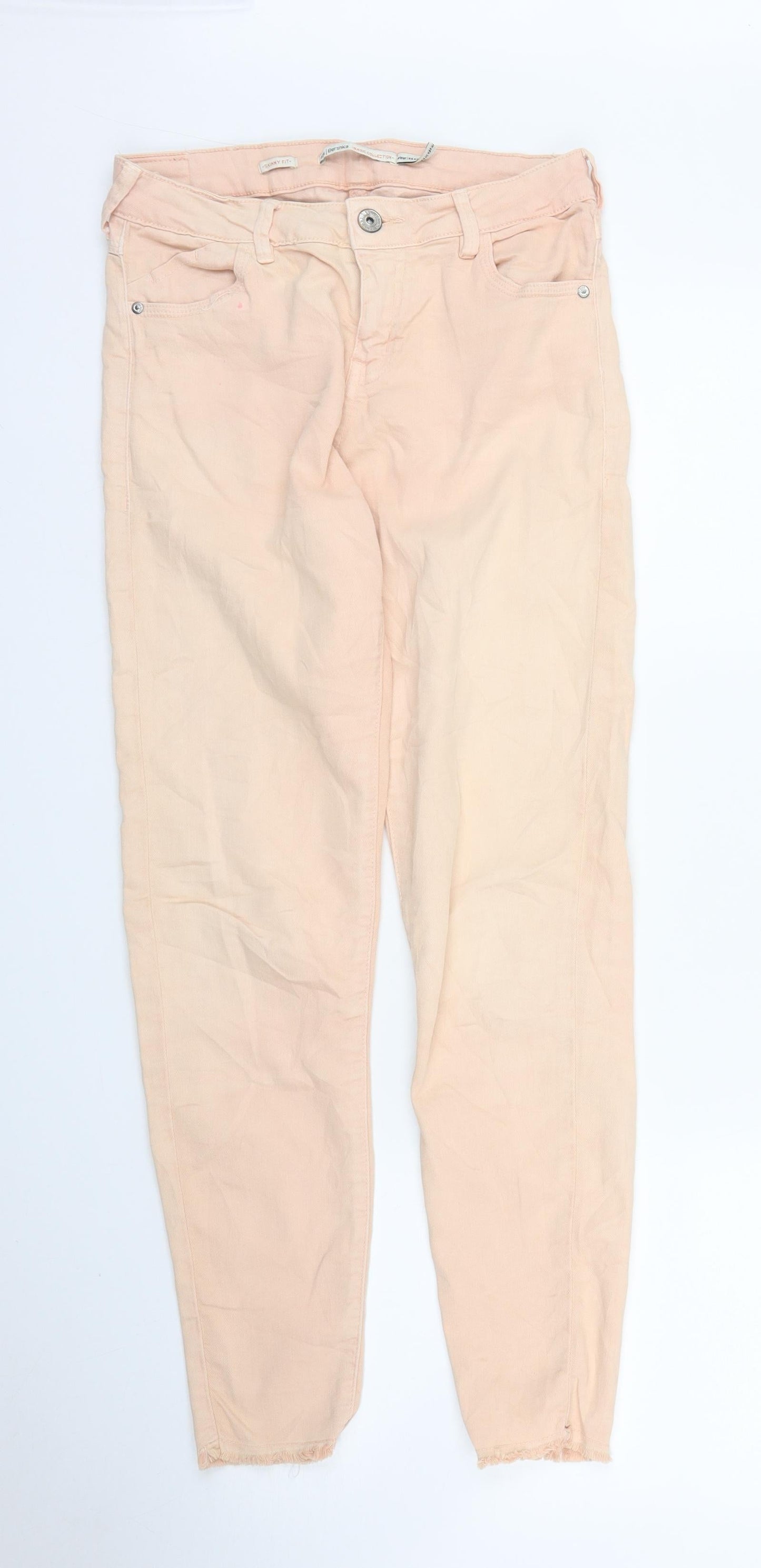 Bershka Womens Pink   Skinny Jeans Size S L26 in
