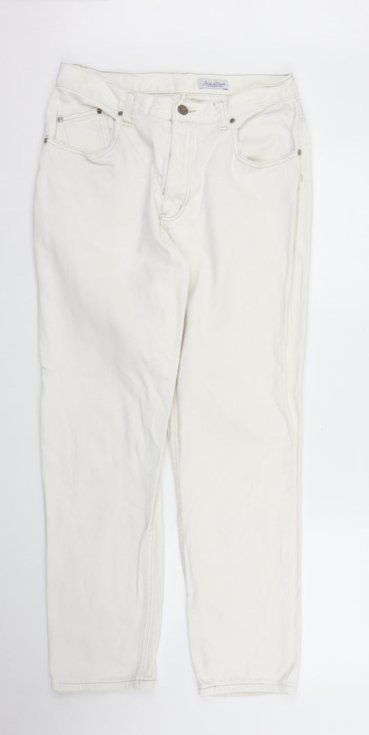 Joie De Vivre Womens White  Denim Straight Jeans Size 30 in L27 in