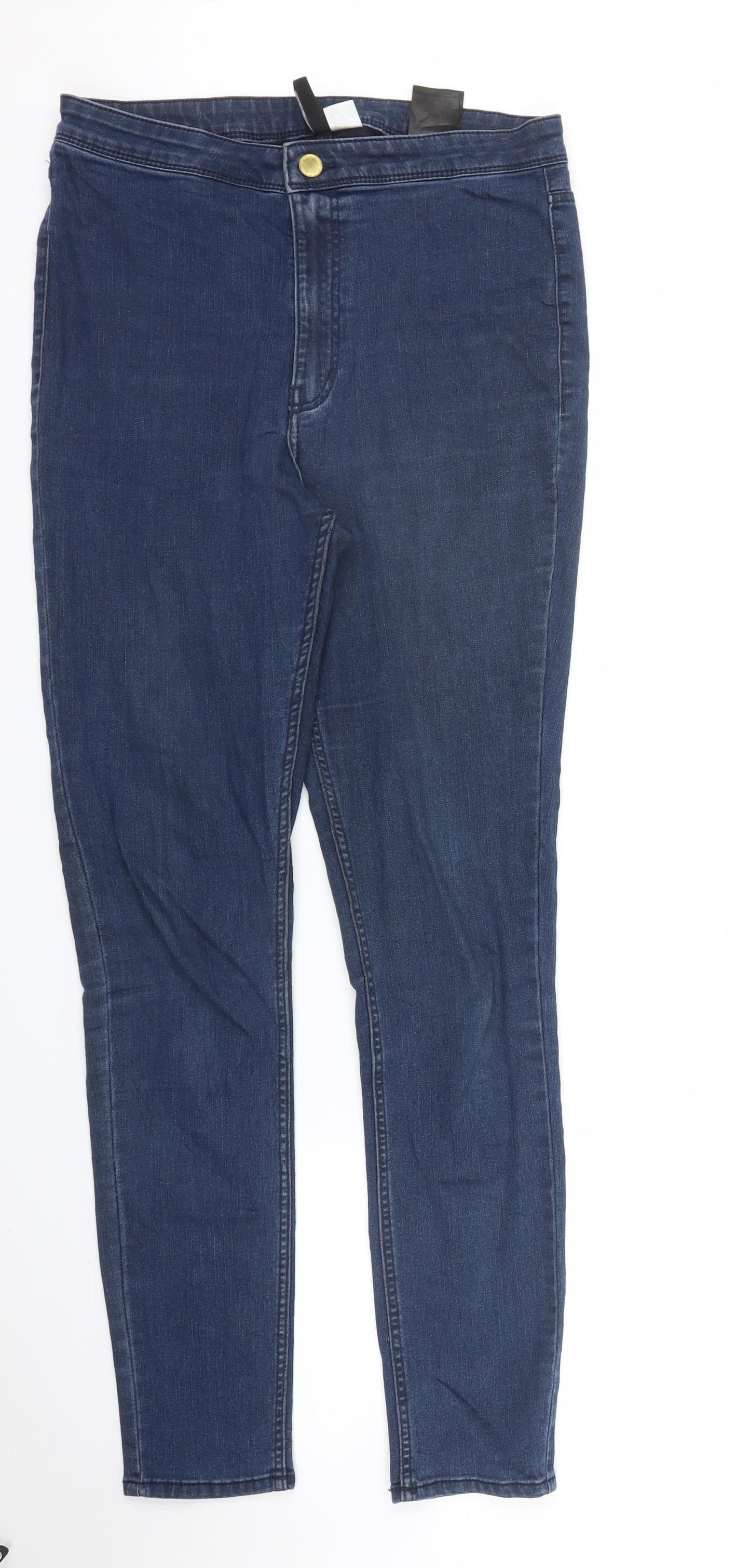 H&M Womens Blue  Denim Skinny Jeans Size 12 L28 in