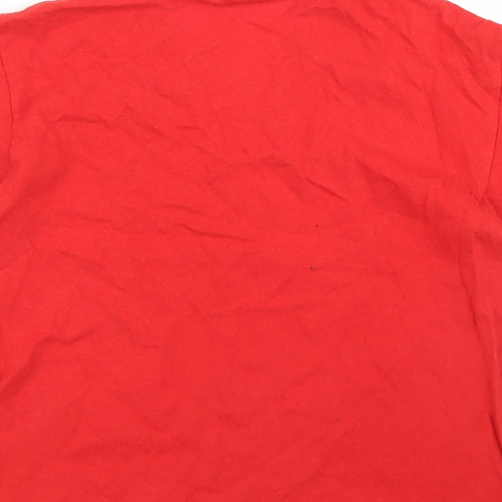 Gildan Boys Red   Basic T-Shirt Size S