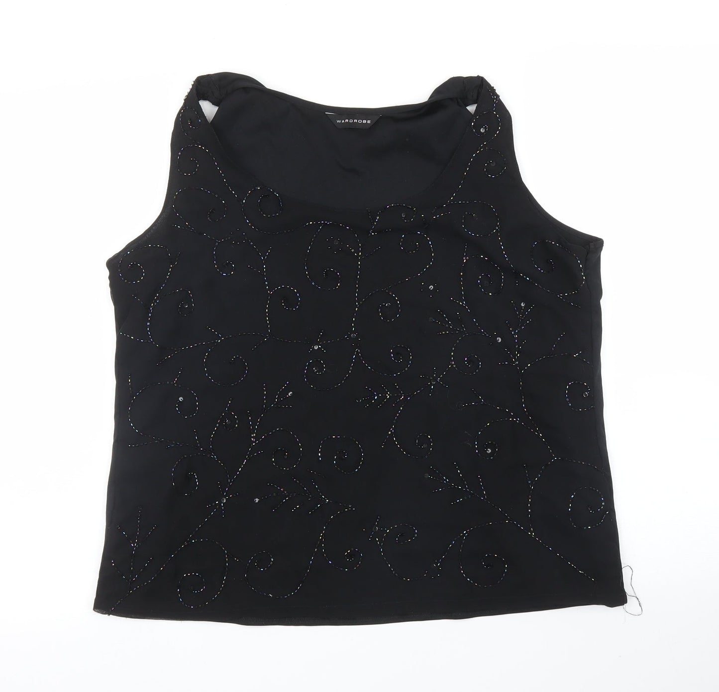 Wardrobe Womens Black   Basic Blouse Size L