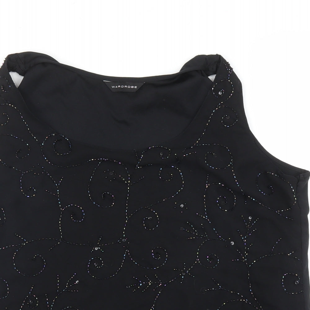 Wardrobe Womens Black   Basic Blouse Size L