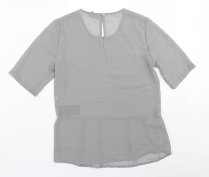 Preloved Vera Moda Womens Grey   Basic Blouse Size XS - Back