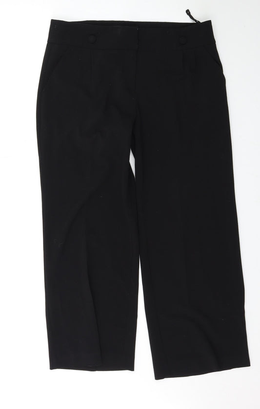 evie Womens Black   Trousers  Size 12 L27 in