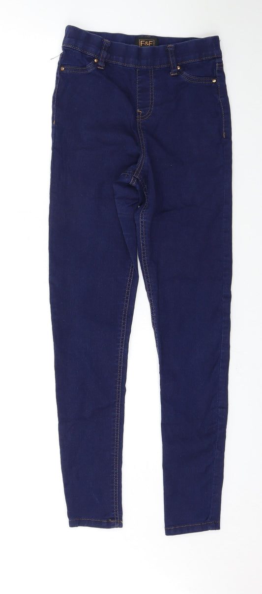 F&F Womens Blue   Skinny Jeans Size 8 L28 in
