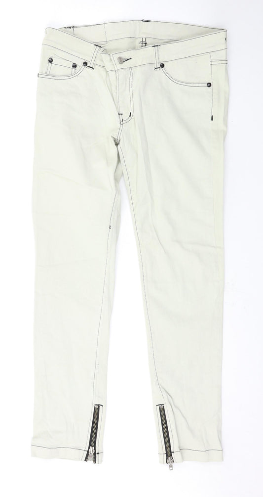 Preworn Womens White   Skinny Jeans Size 33 L28 in