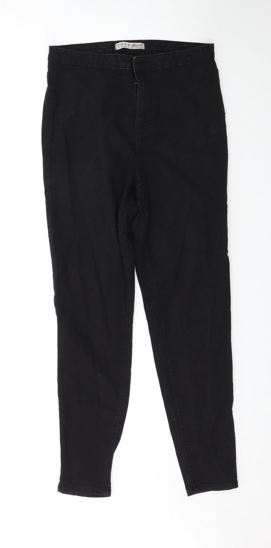 Denim & Co. Womens Black   Skinny Jeans Size 12 L29 in