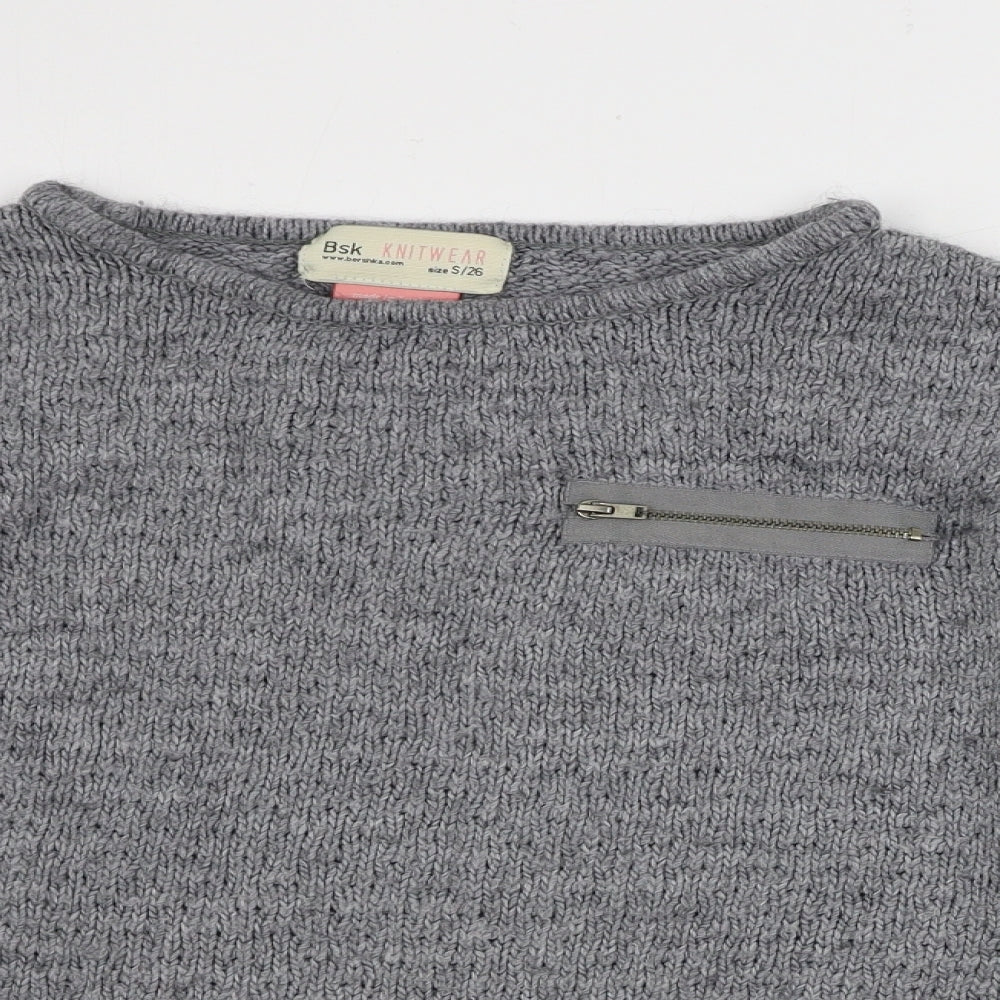 BSK  Womens Grey   Pullover Jumper Size S