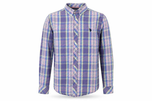 U.S. Polo Assn.  Mens Blue Check   Button-Up Size M