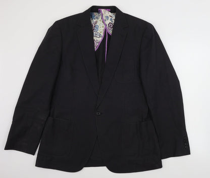 Next  Mens Grey Striped  Jacket Blazer Size 42