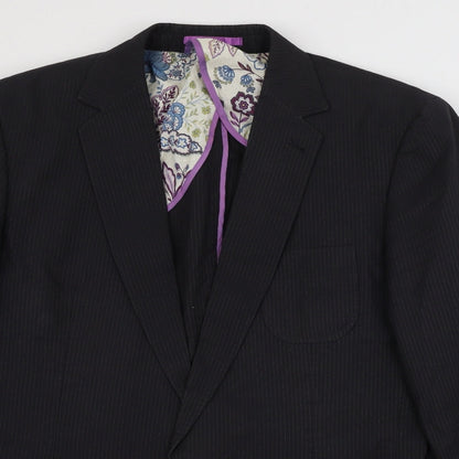 Next  Mens Grey Striped  Jacket Blazer Size 42