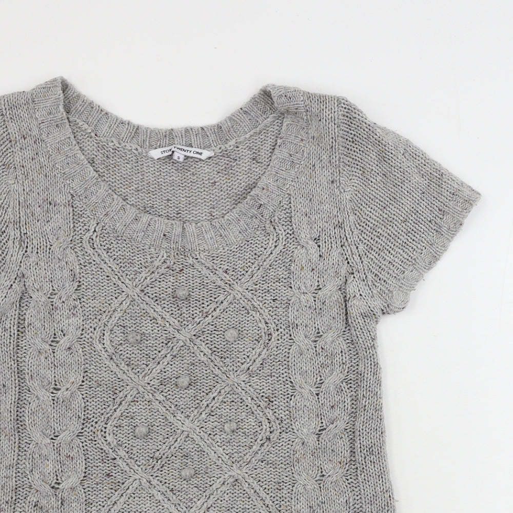 store twenty one  Womens Grey   Pullover Jumper Size S