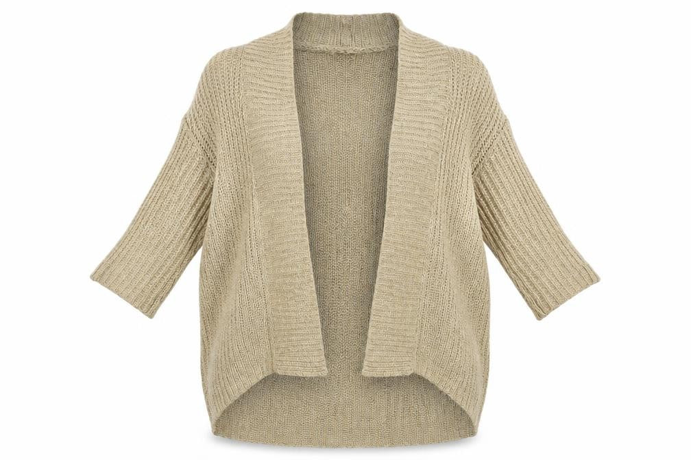 Saint Tropez  Womens Beige   Cardigan Jumper Size L