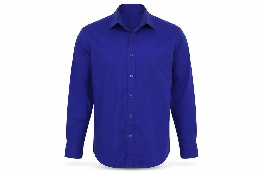 Ted Taylor Mens Blue Houndstooth   Button-Up Size 15