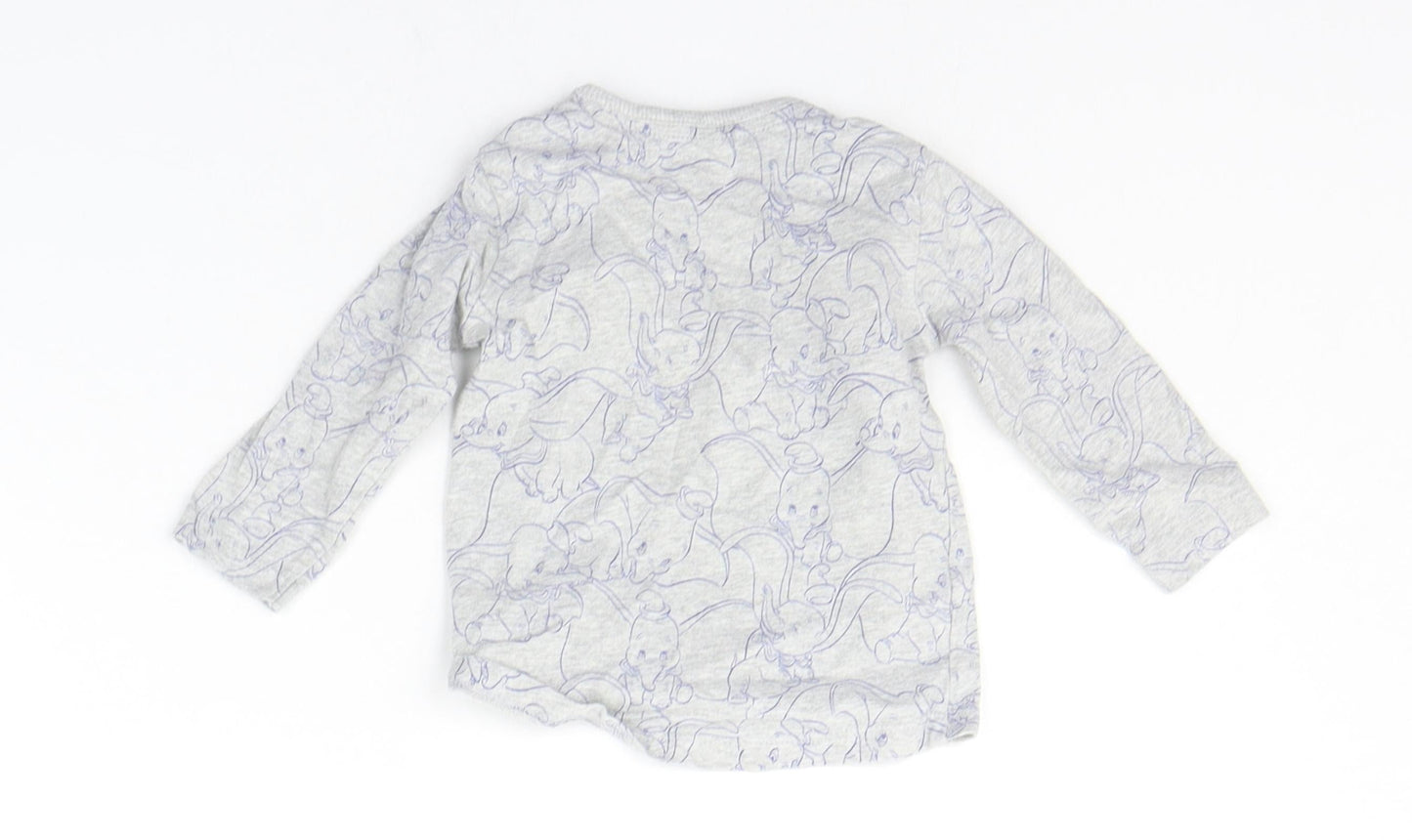George Baby Grey Geometric  Basic T-Shirt Size 3-6 Months  - ELEPHANT