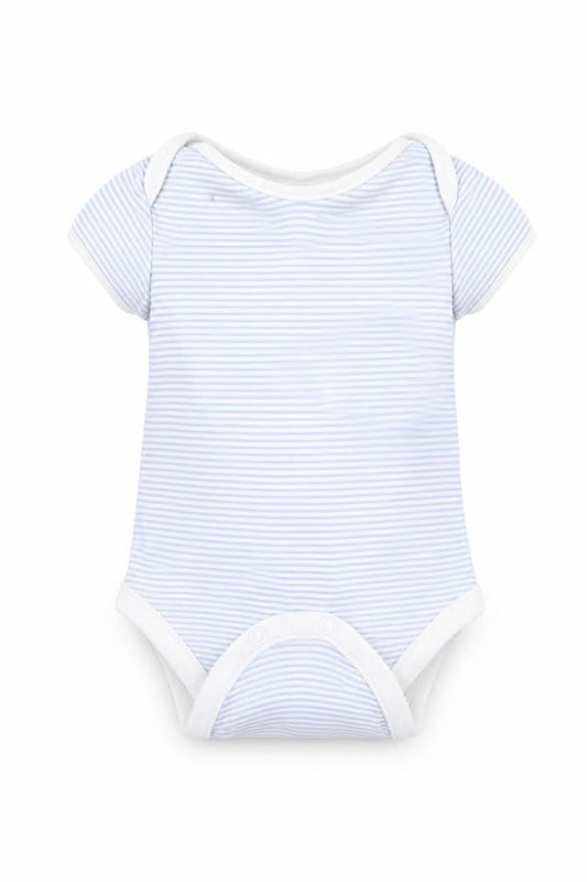 Nutmeg Baby Blue Striped  Babygrow One-Piece Size 6-9 Months