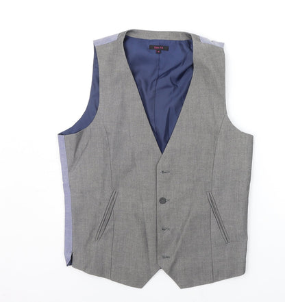 Butler & Webb Mens Grey Jacket Suit Waistcoat Size M