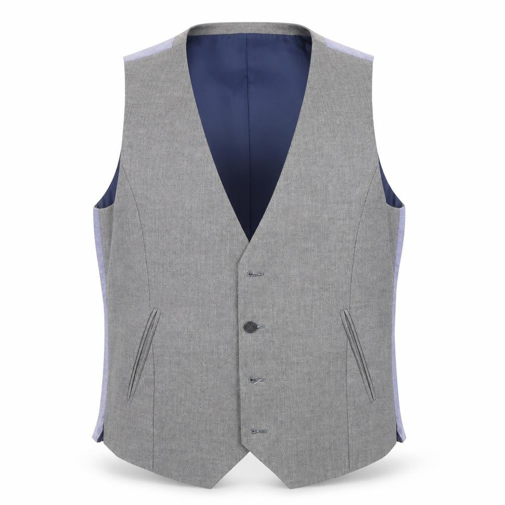 Butler & Webb Mens Grey Jacket Suit Waistcoat Size M