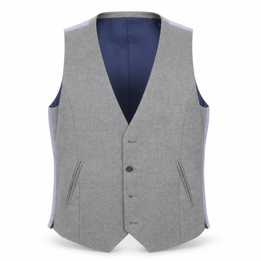Butler & Webb Mens Grey Jacket Suit Waistcoat Size M
