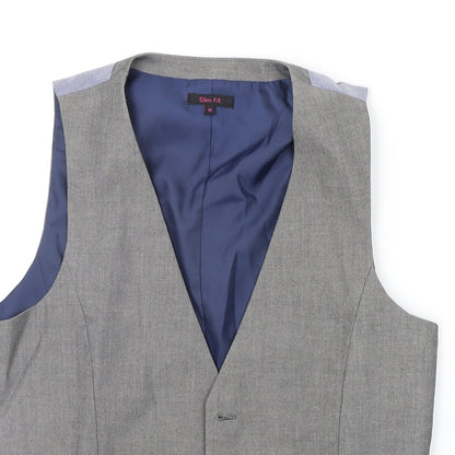 Butler & Webb Mens Grey Jacket Suit Waistcoat Size M