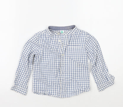 TEX Boys White Check  Basic Button-Up Size 2 Years