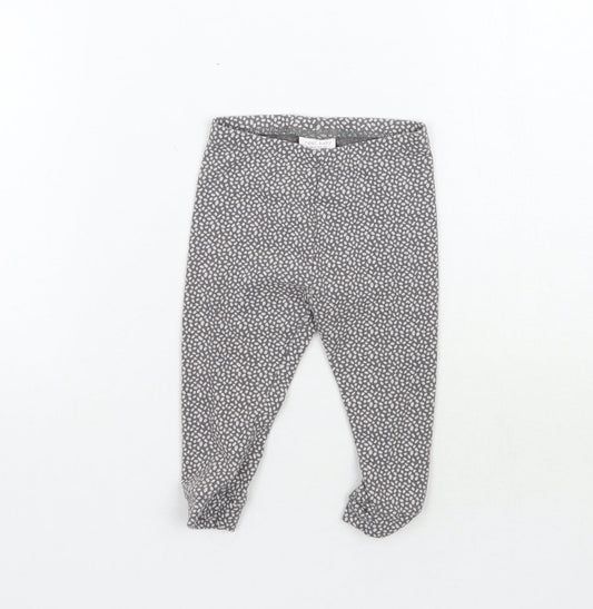 NEXT Girls Grey Geometric  Capri Leggings Size 6-9 Months