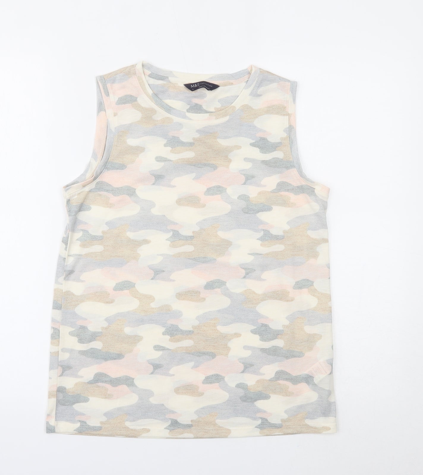 Marks and Spencer Womens Multicoloured Camouflage  Basic Tank Size 6