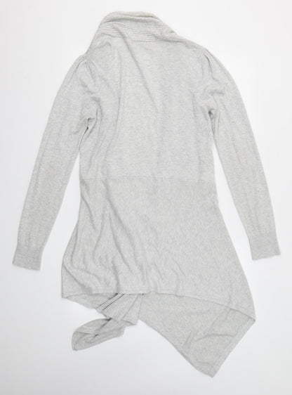 Preloved TU Womens Grey   Cardigan Jumper Size 12 - Back
