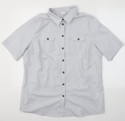 Preworn Womens Grey   Basic Button-Up Size 20