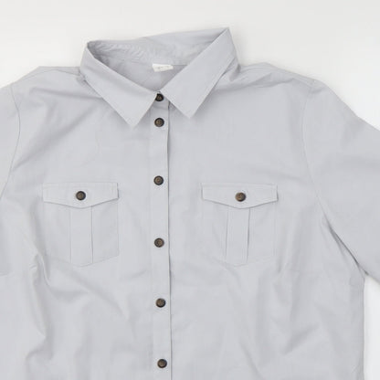 Preworn Womens Grey   Basic Button-Up Size 20