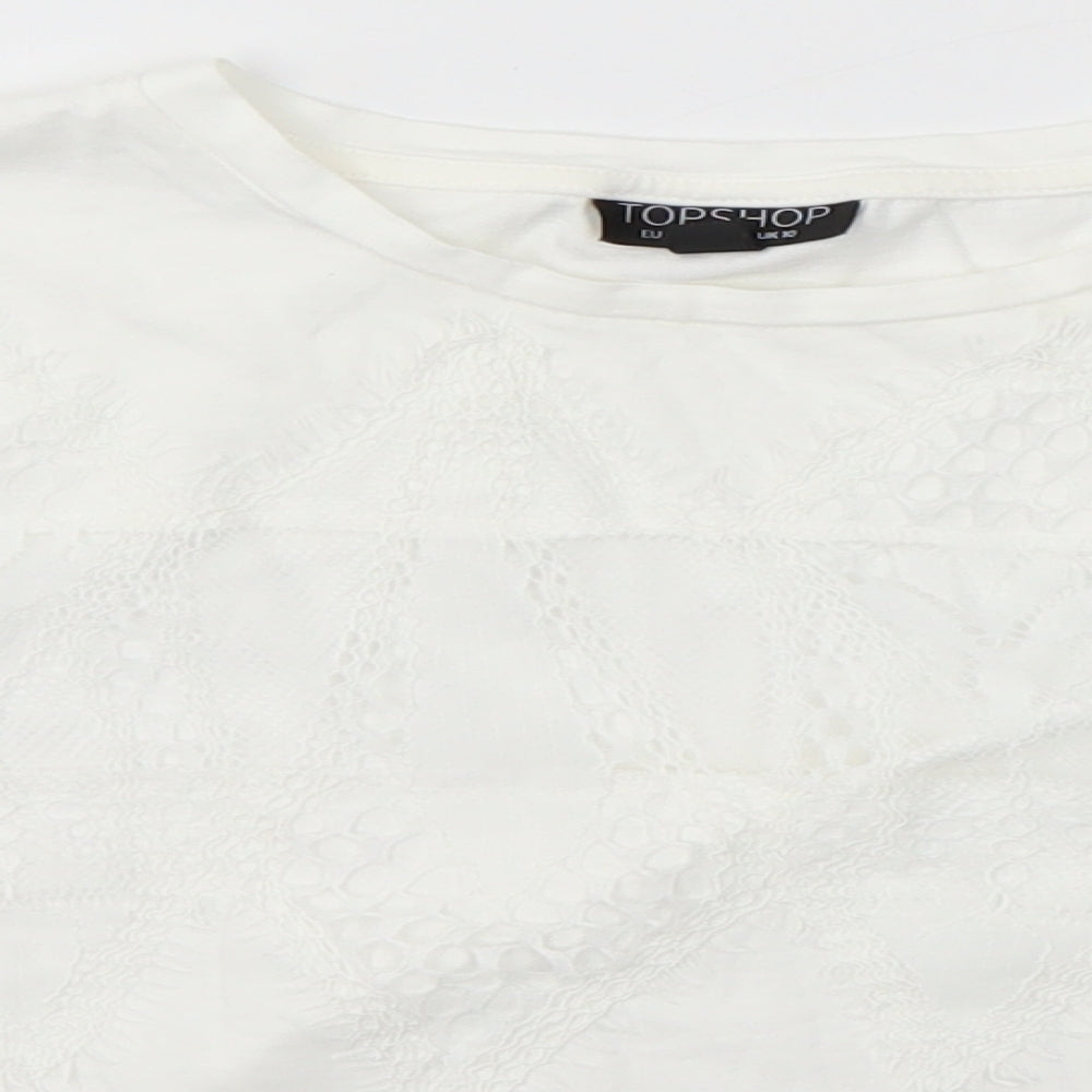 Topshop Womens White   Basic Blouse Size 10