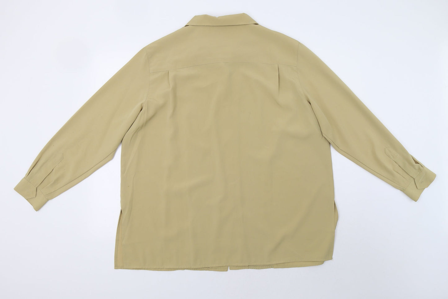 Classic Woman Womens Yellow   Basic Button-Up Size 20