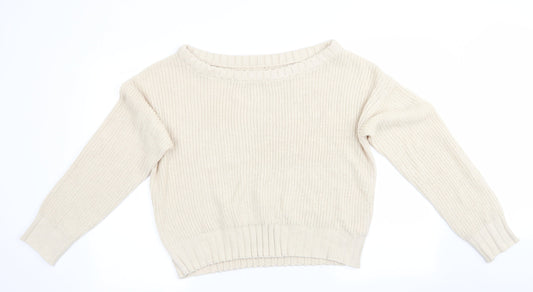 Nasty Gal Womens Beige   Pullover Jumper Size M