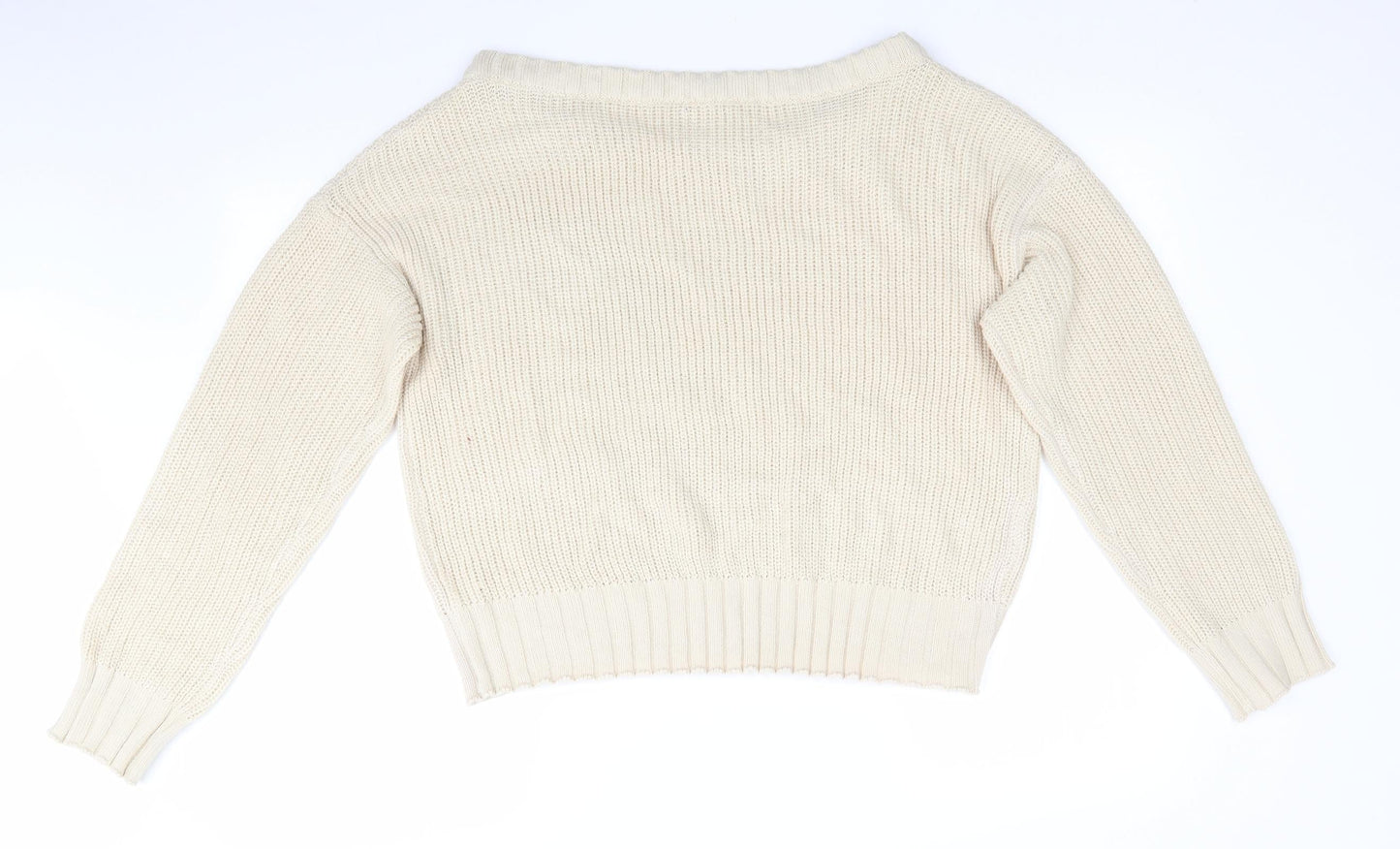 Nasty Gal Womens Beige   Pullover Jumper Size M