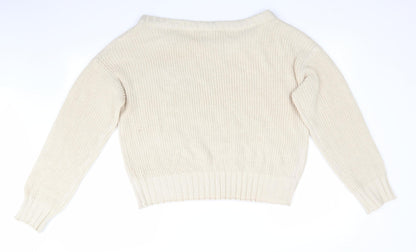 Nasty Gal Womens Beige   Pullover Jumper Size M