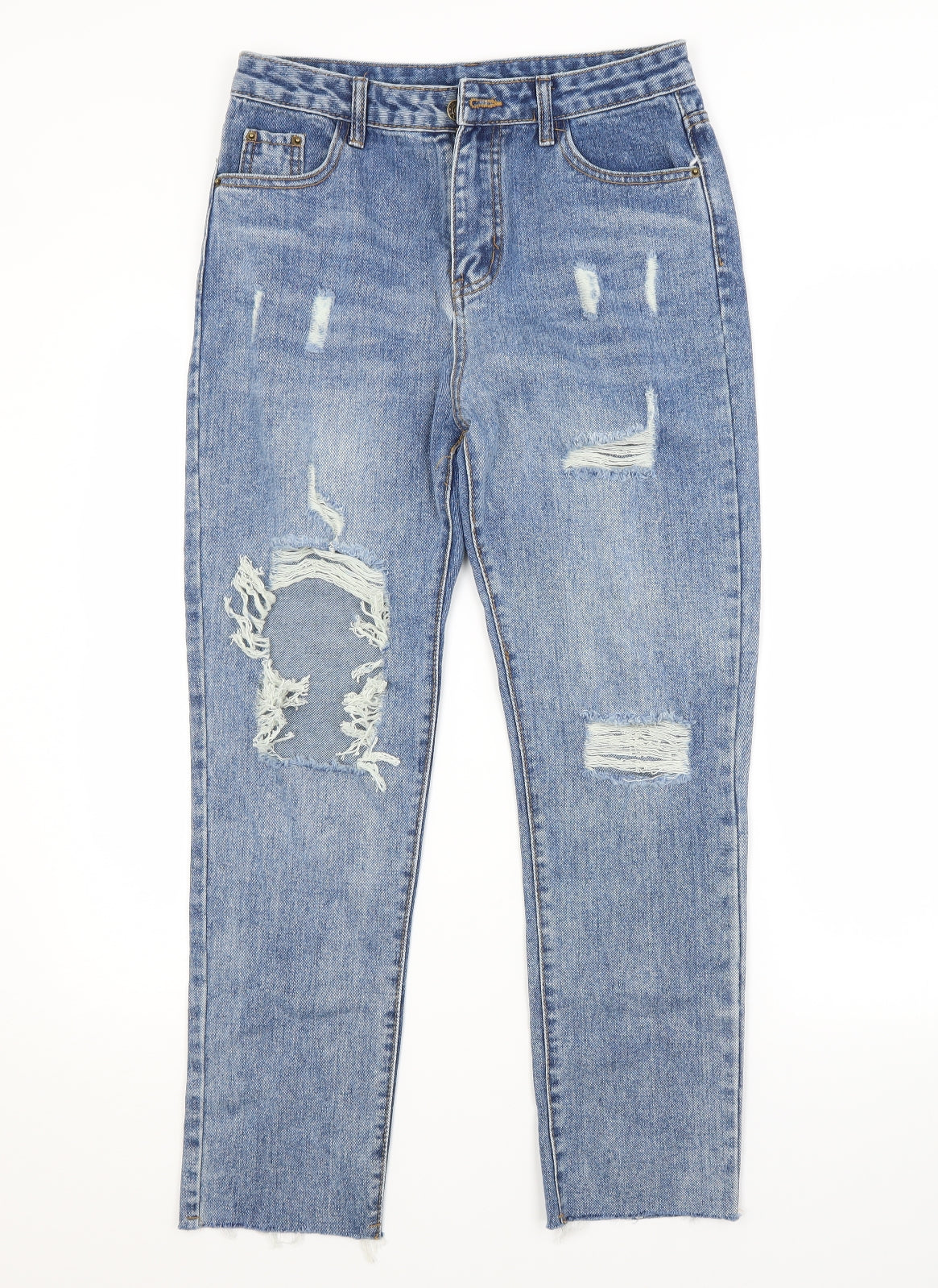 Preworn Womens Blue   Straight Jeans Size L L26 in