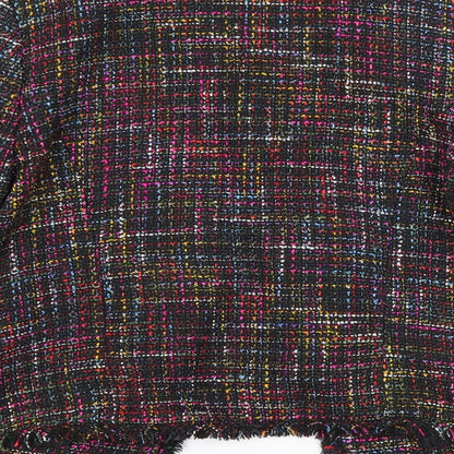 Preloved H&M Womens Multicoloured Check  Jacket Blazer Size 6 - Label