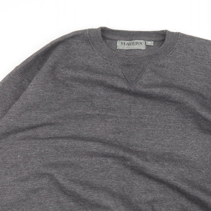 HAVERS Mens Grey   Pullover Jumper Size M