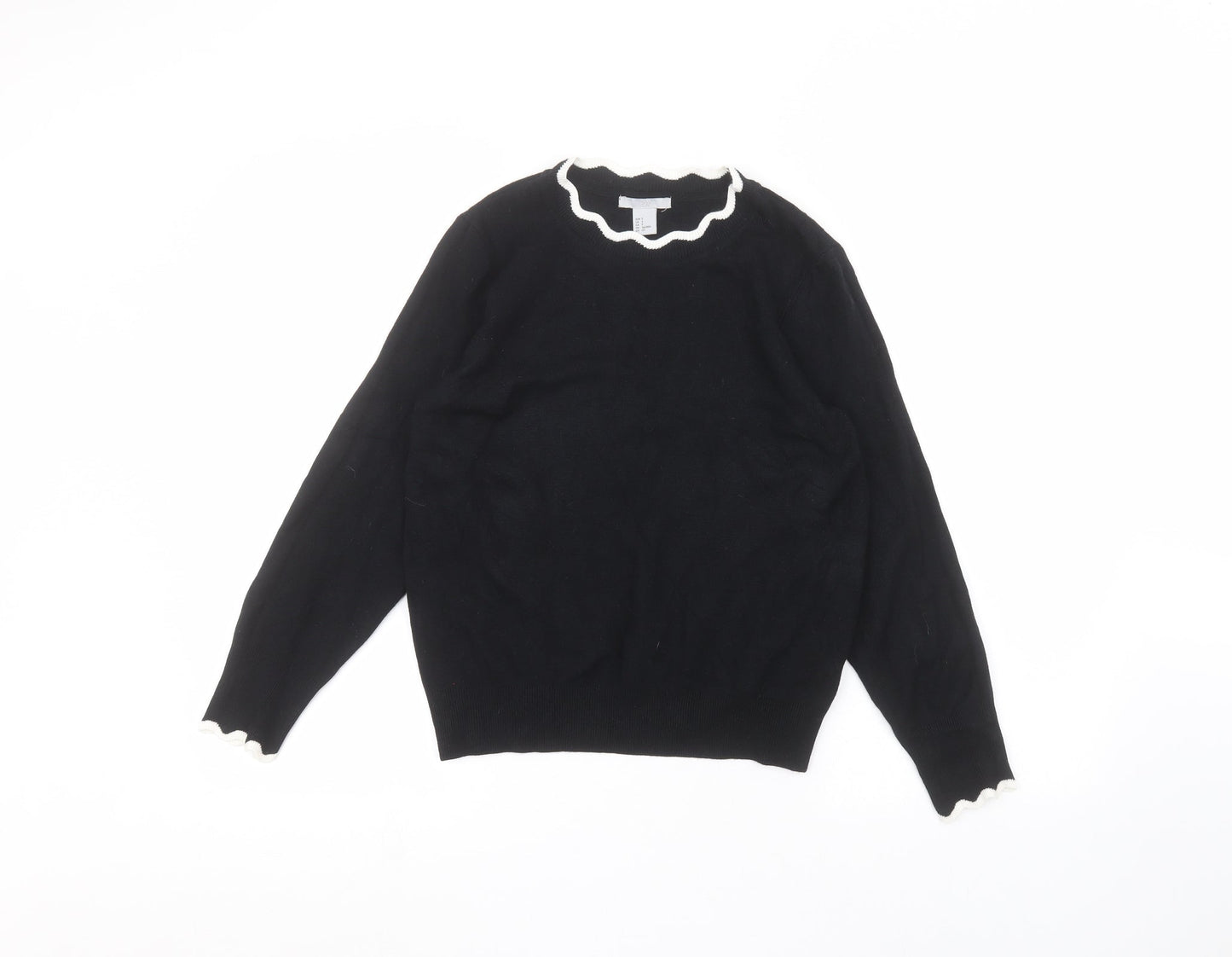 H&M Womens Black   Pullover Jumper Size S