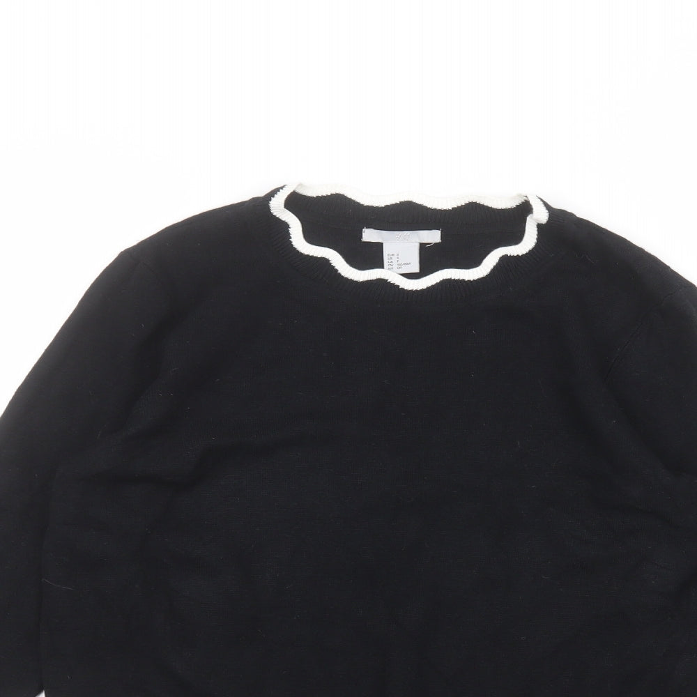 H&M Womens Black   Pullover Jumper Size S