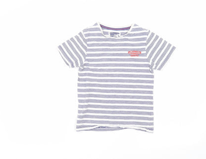 Tu Boys White Striped  Basic T-Shirt Size 8 Years