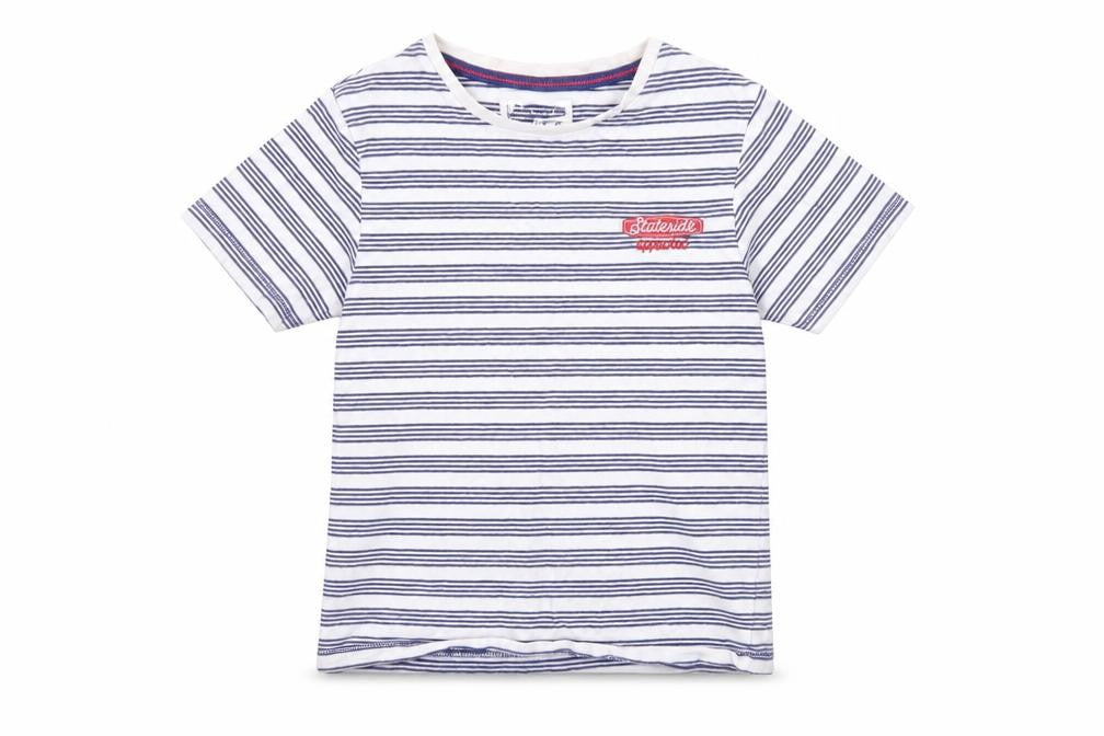 TU Boys White Striped  Basic T-Shirt Size 8 Years