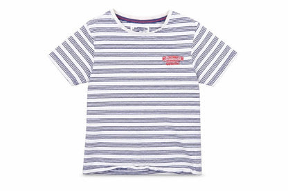 Tu Boys White Striped  Basic T-Shirt Size 8 Years