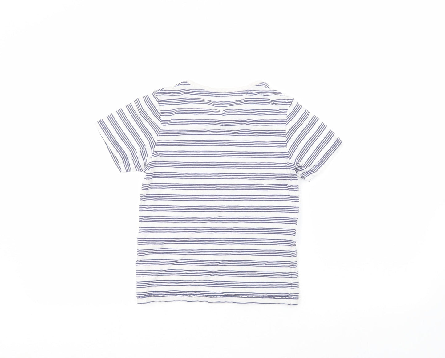 TU Boys White Striped  Basic T-Shirt Size 8 Years