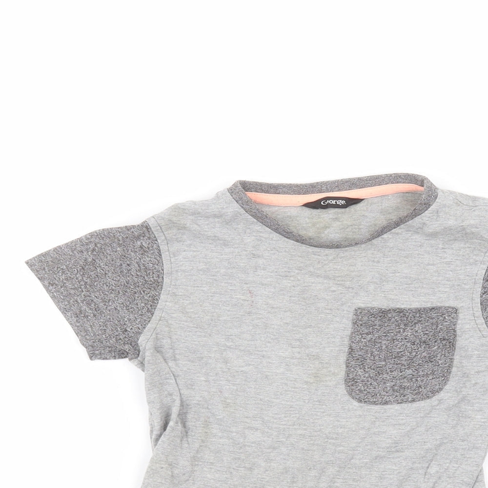 George Boys Grey   Basic T-Shirt Size 3-4 Years