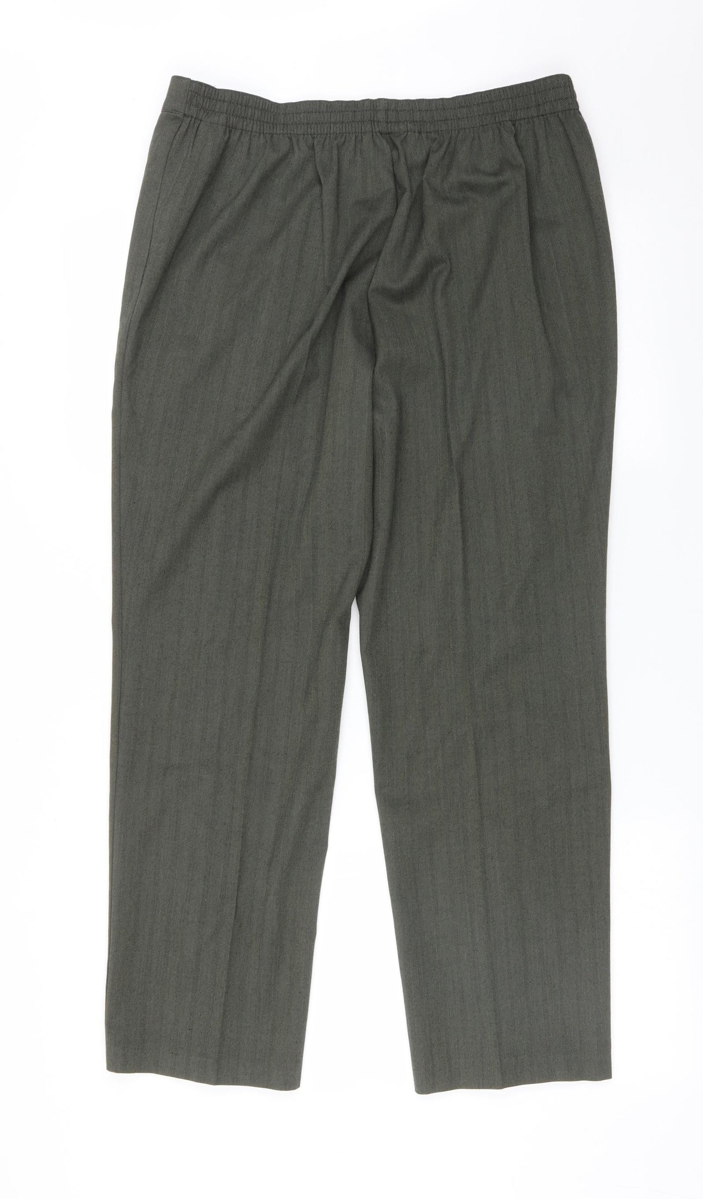M&S Womens Green   Trousers  Size 14 L26 in