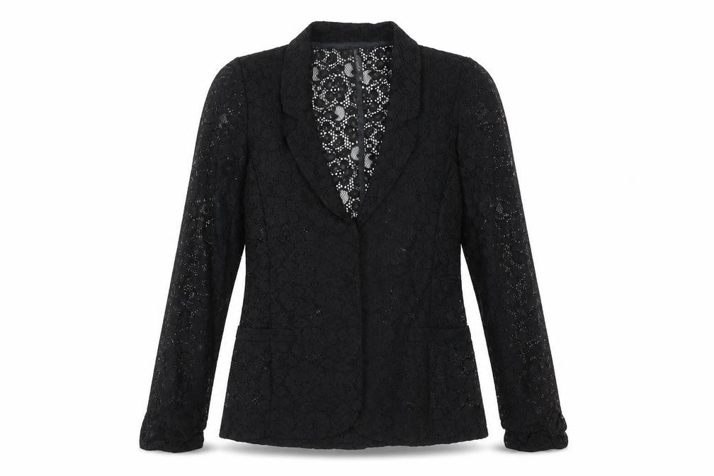 NEXT Womens Black Floral  Jacket Blazer Size 8